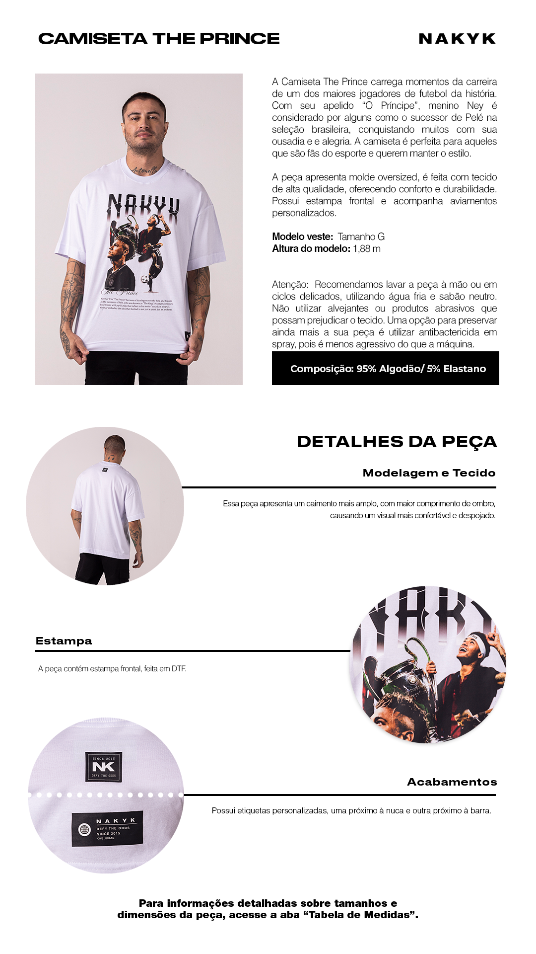 camiseta the prince branca