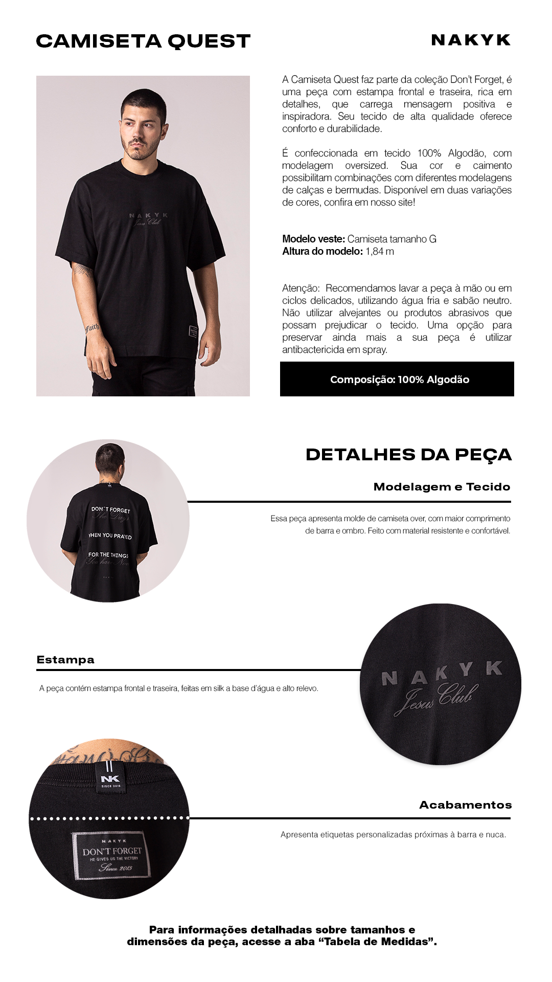 camiseta quest preta