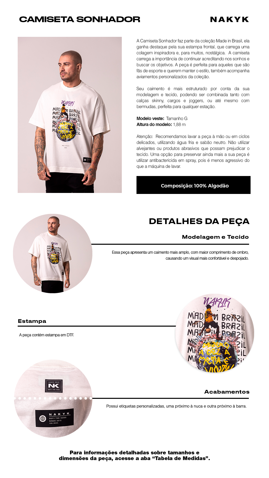 camiseta sonhador off