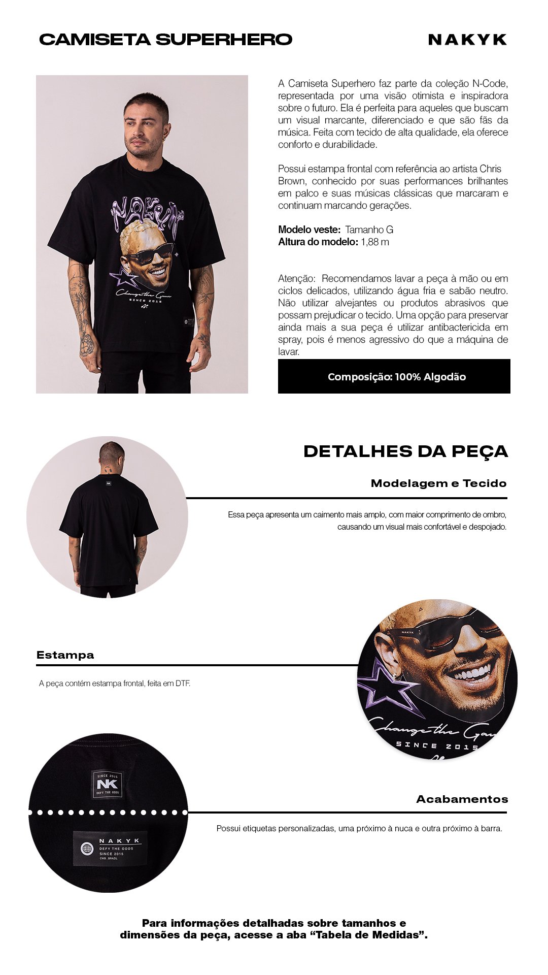 camiseta superhero preta