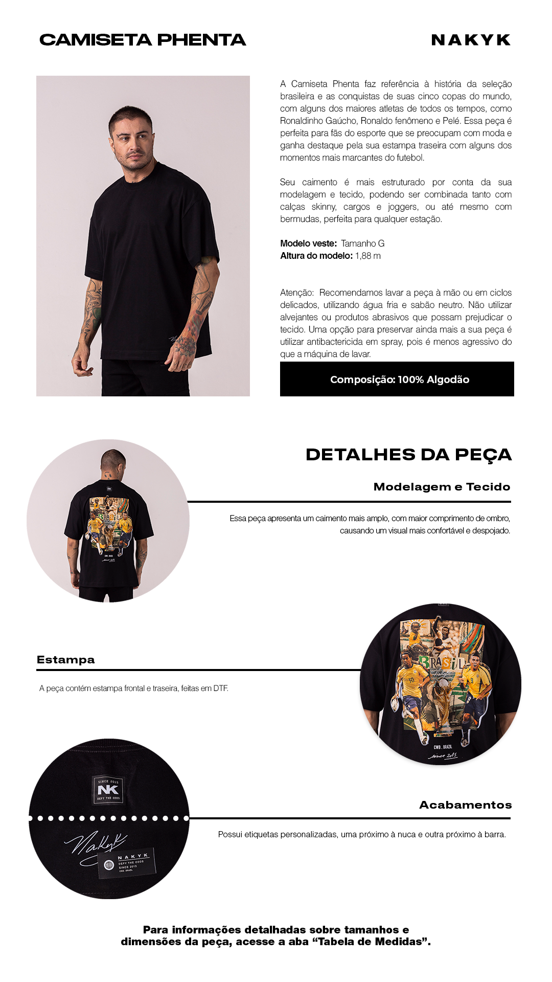 camiseta phenta preta