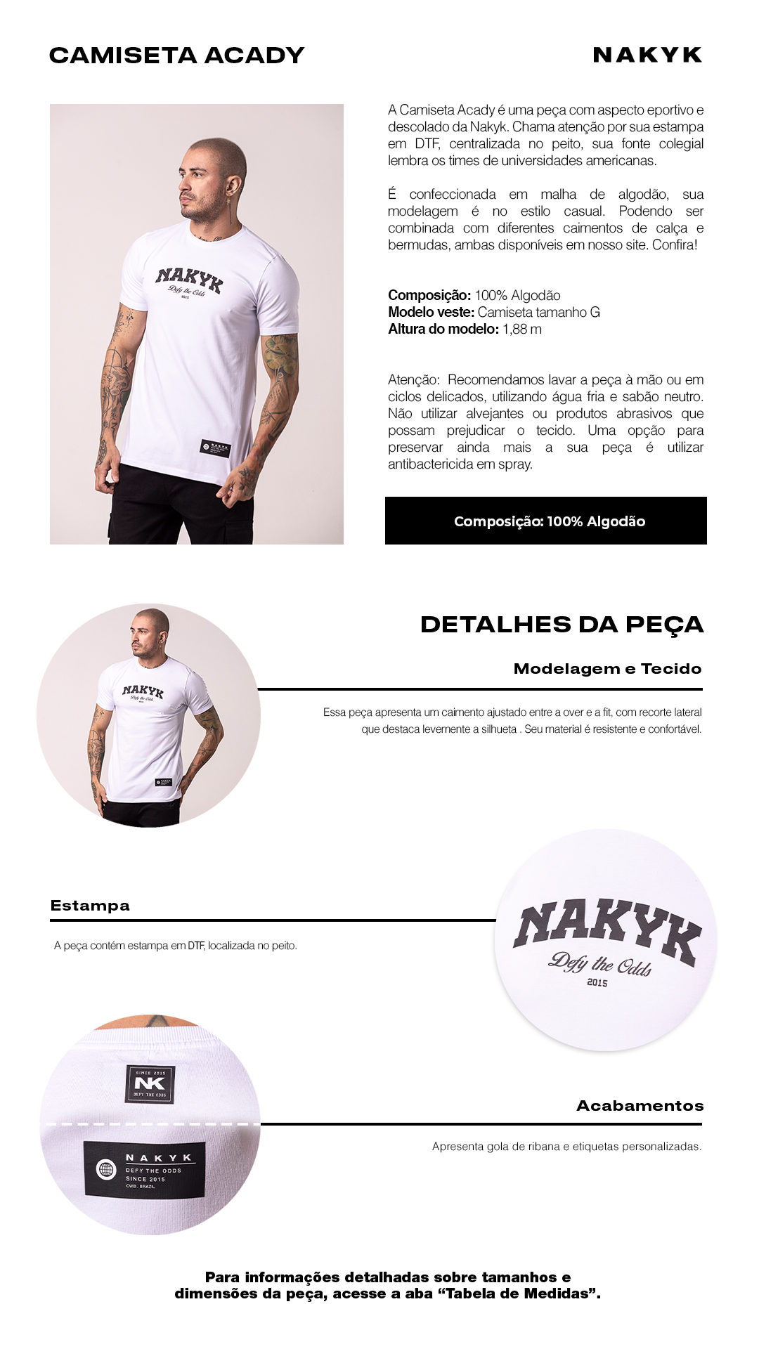 camiseta acady branca