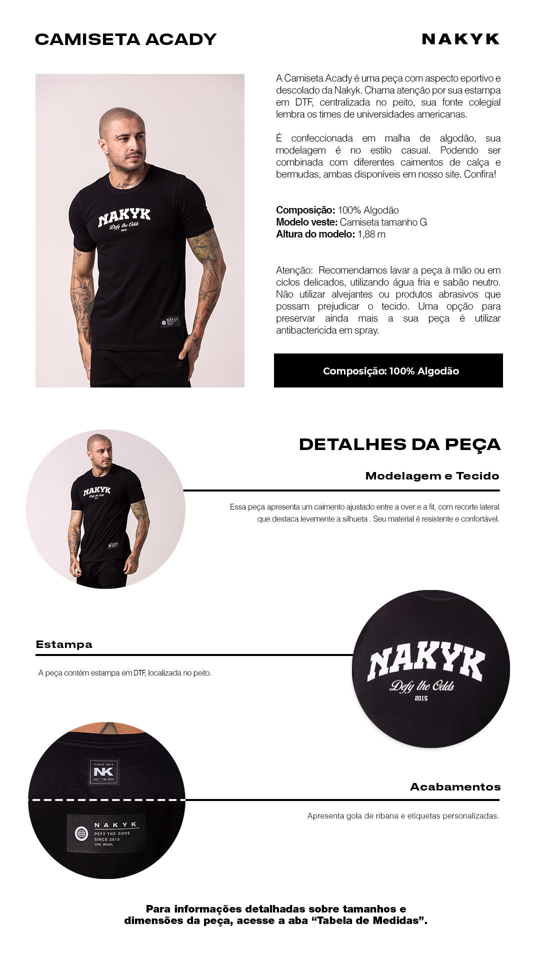 camiseta acady preta
