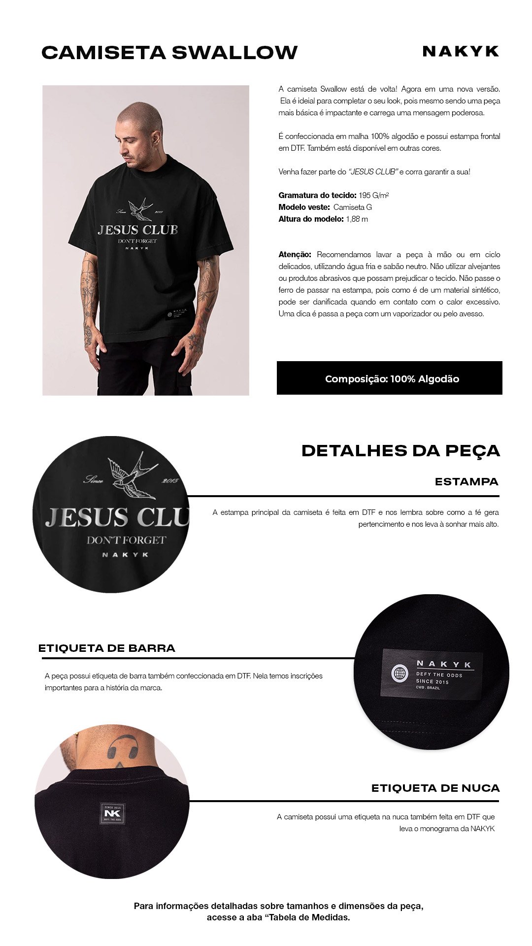 descricao padrao ecommerce nakyk swallow preta