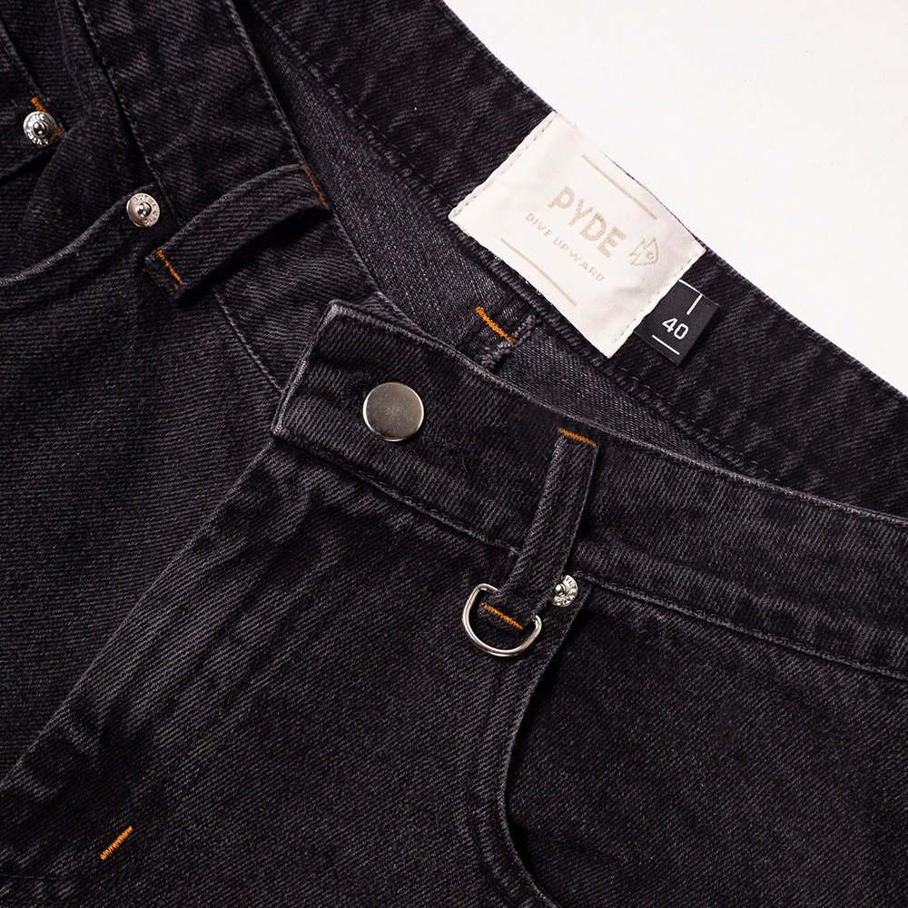 Calça Jeans Obsidian Preta Estonada